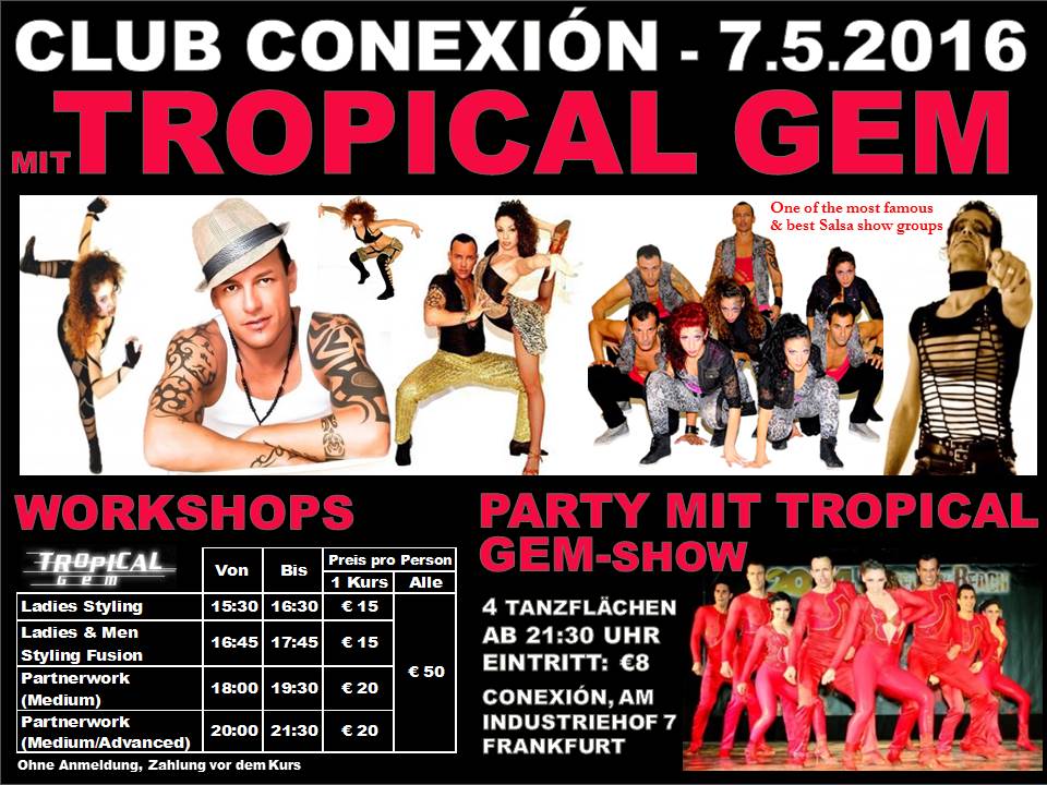 Club Conexión Salsaparty mit Megashow Salsaparty in Frankfurt am Main